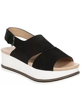 Women's Dr. Scholl's Black Platform Sandals- Catch Me, size 9